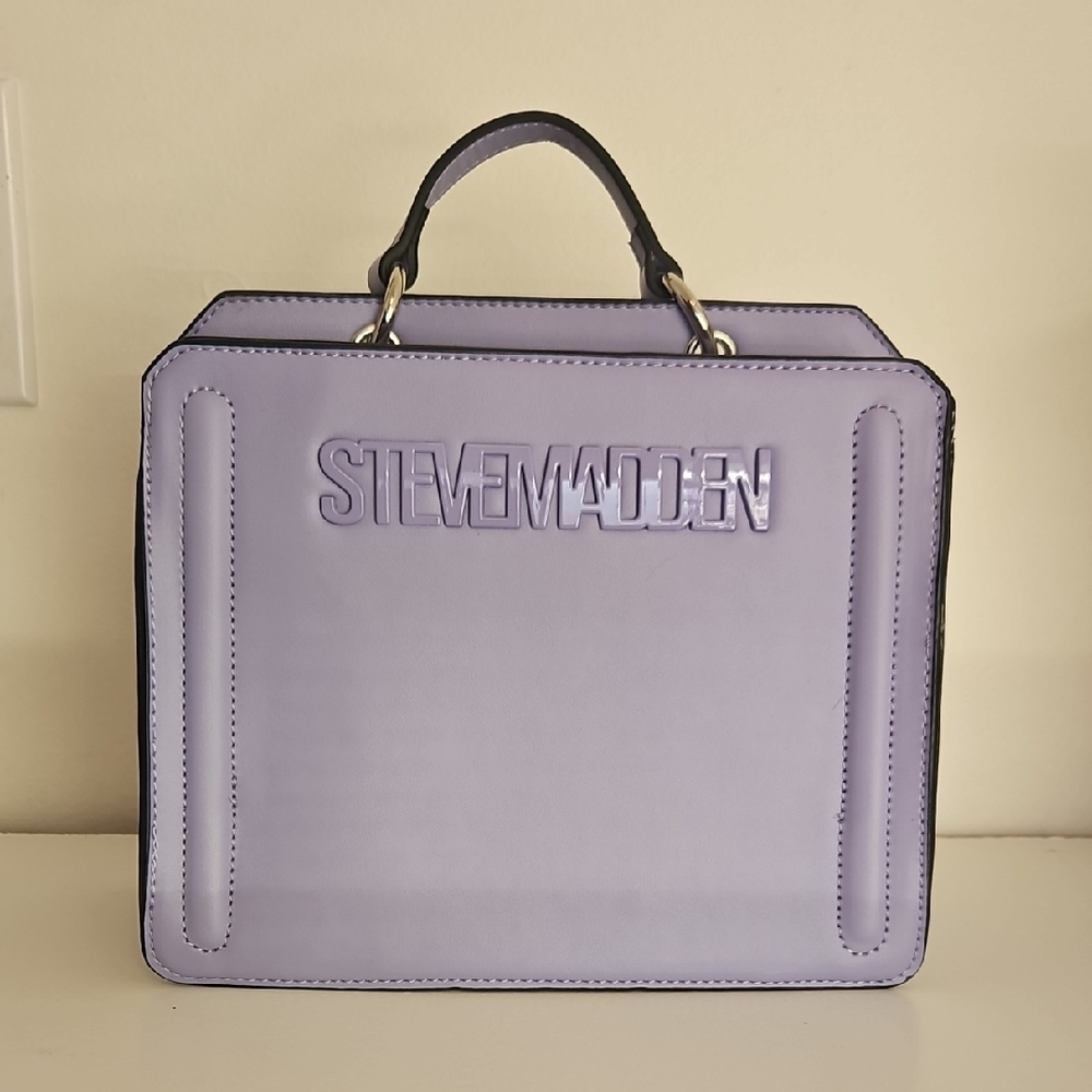 Steve Madden Purple Satchel with Structured Design